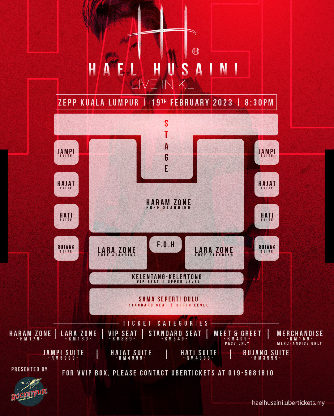 Hael Husaini Live In KL - Floor Map